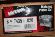 Hi-Tech 7435+.020 Set of 8 Pistons for 366 Chevy