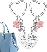 Heart Key Rings - Matching Heart | Hangable Charm Pendant for Birthday Christmas Mother's Day Wedding Thanksgiving