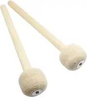 Murtenze 2Pack 12.8" Bass Drum Mallet Drum Stick, Wool Felt Head Mallets Percussion Instrument Band Accessory.