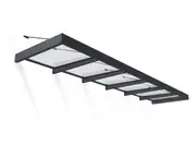 CANOPIA - Sophia XL 1.4 X 5.7 Door Awning - Grey Structure & Clear Panels