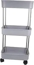 Gadpiparty Plastic Kitchen Shelves 3-Layer Storage Rack Cart for Bathroom Office Kitchen Multi-Purpose Storage Trolley Design