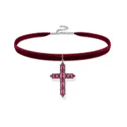Buy Red Romance Cross Pendant and Velvet Choker Set by THOMAS SABO Australia online - THOMAS SABO Australia