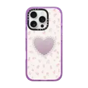 iPhone 16 Pro Impact Case MagSafe Compatible Pearly Heart