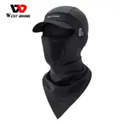 WEST BIKING Summer Cycling Cap Ice Silk Anti-UV Full Face Mask Sports Hat Black