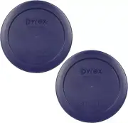 Pyrex 7200-PC 2 Cup Dark Blue round Storage Lids - Original Genuine Pyrex Lids -