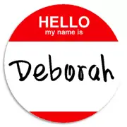 Hello My Name Is Deborah - 3 Pack Circle Stickers 3 Inch - Customizable Nametag