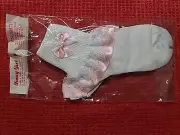 New kids socks lace ,White with Pink ribbon