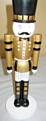 NEW! PartyLite Nutcracker Tealight/Taper Candle Holder Gold Retired P92103 w/box
