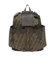 Fendi FF Motif Drawstring Backpack One size Brown
