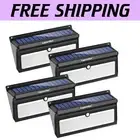 100 LED Solar Outdoor Lights - Motion Sensor, Waterproof 4 Pack for Security