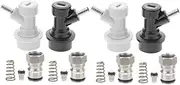 Ciieeo 2 Sets Keg Couplers for Beer Dispenser Heavy Duty Keg Taps with Ergonomic Handle Suitable for Home Bars and Restaurants Easy to Clean Design