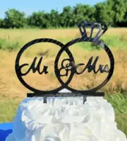CARBON FIBER Mr and Mrs Cake Silhouette Topper, CNC Wedding Cake Topper, Custom
