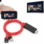 USB HDMI Cable Screen Share Adapter for IPhone 8 X 11 12 13 Android Phone To TV