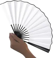 [Generic] Silk Fan | Silk Hand Folding Fan,Foldable Blank Handheld Traditional Dancing Props For Event Party Craft Decoration