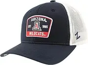 ZHATS Standard NCAA Officially Licensed Snapback Hat Big Rig Patch Team Color White Switchback