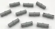 Lego 10 New Light Bluish Gray Technics Pin without Friction Ridges Parts