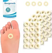 Callus Cushions, Round Corn Pads, Foam Padding with Self-Stick Adhesive, Protects Toes, Foot and Heel from Rubbing and Friction, Pain Relief from Calluses, Corns, Blisters (90 Count, Small Size)