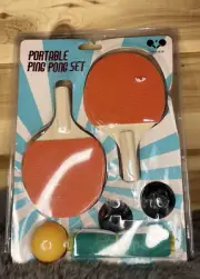 Vintage Portable Ping Pong Set Table Top w/ Expandable Net Desk Ping Pong NIP