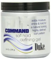Duke Curl Command Soft Hold Defining Gel Adds Moisture, Shine & Hold 8.4oz
