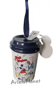 Disney Parks Starbucks Mickey Mouse Magic Kingdom Mini Cup Ceramic Ornament