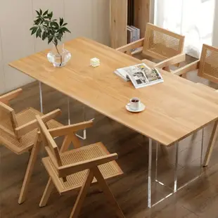 廣東佛山家具白蠟木實木餐桌椅長方形木質大板桌北歐實木餐桌家用