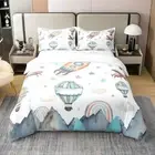 Kids Airplane 100% Organic Comforter Cover Aircraft Rocket Spaceship Hot