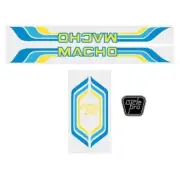Cycle Pro - MACHO - Blue Yellow decal set - old school bmx