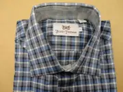 Hickey Freeman Sport Shirt Large Cotton New With Tags Spread Collar Multicolored