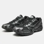 Mizuno Wave Rider 10 Black Sand Metallic Grey Men Unisex Casual Shoe D1GA2431-08