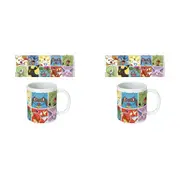 2PK Pokemon Kanto Grid 1 Ceramic Mug Coffee/Tea Drinking Cup White 9x11cm
