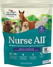 Manna Pro Nurse All Multi-Species Milk Replacer | Great for Puppies and Kittens | 3.5 lb