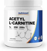 Nutricost Acetyl L-Carnitine (ALCAR) 250 Grams Powder - 1G Per Serving - 250 Ser