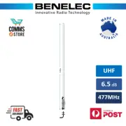 Benelec 6.5dB Heavy Duty CB UHF 477MHz Mobile Antenna, White - 026385W