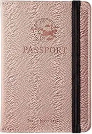 [Generic] PU Leather Passport Travel Wallet Cover, Passport Cover Wallet, Document Organizer Case, Travel Must Haves Accessories for Cards, Tickets