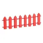 8pcs Miniature Garden Fence, 3.6 Inch Long Decorative Picket Fence, Red