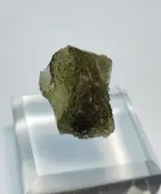 Natural Moldavite Specimen Unique w/ Hole Meteorite Tektite Glass - Czech 5.5g
