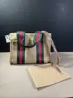 JELAVU Riviera Hand Bag Hand Stitch Wheat straw With Vegan Leather Hand Bag New