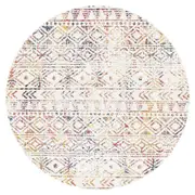 Ismail Multi Coloured Tribal Round Rug