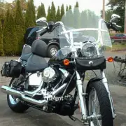 For Harley Davidson FXSTC Softail 18" x 16" Large Clear Windshield Windscreen US