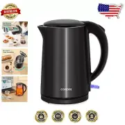 Rapid Boiling Double Wall Electric Kettle - 1500W with Auto Shut-Off Feature