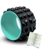 Trideer Back Roller & Stretcher Yoga Wheel Foam Roller for Back Cracking 7.5x11