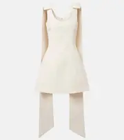 [Markarian] Markarian Gita bow-detail brocade minidress AU 12 white