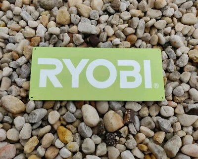 Ryobi Power Tool Metal SIGN Cordless Drill Work shop Garage Green 5x12 50209
