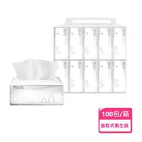 在飛比找momo購物網優惠-【P&LIFE】箱購 奈芙抽取式衛生紙 100抽/包(100