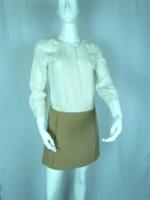 NEW $198 New JOIE NISA Mini skirt Wool Woman SZ S in CAMEL BROWN