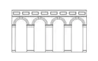 Hornby OO High Level Arched Retaining Walls x 2 (Red Brick)
