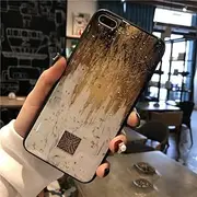 Chic Ginkgo Biloba Gold Foil Silicons Case for iPhone 11 Pro Xs Max X XR 6 6s 7 8 Plus SE Glitter Style Soft Cover Cases,D19,for iPhone SE 2020