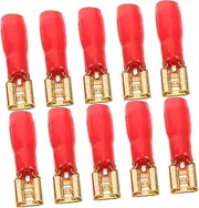 ABOOFAN 10 Pcs Female Spade Connector Kit Electrical Insulated Terminals for Auto Stereo Wiring Quick Disconnect Wire Connectors for Cars Audio Speaker Systems