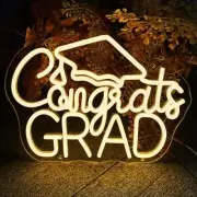 Congrats Grad Neon Sign for Backdrop Led Congrats Neon Sign C01(Warm White)