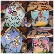 House of Fae A Birdhouse- 'Pyrographics by The Ragdoll Princess' and 'Brainstorm